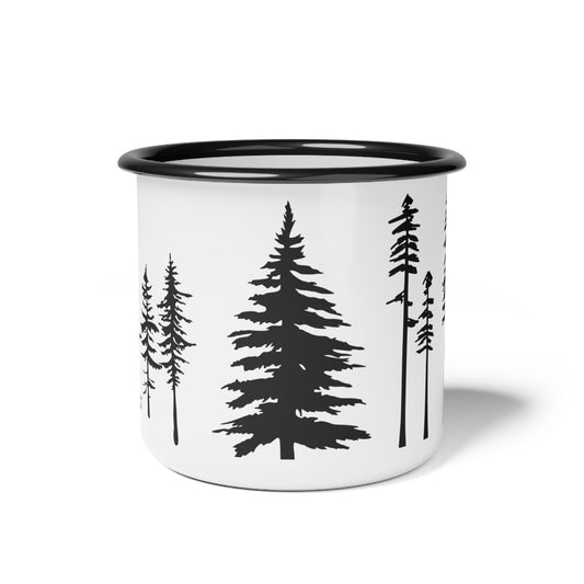 Copy of Enamel Camp Cup – Black Pine Forest Camping Mug